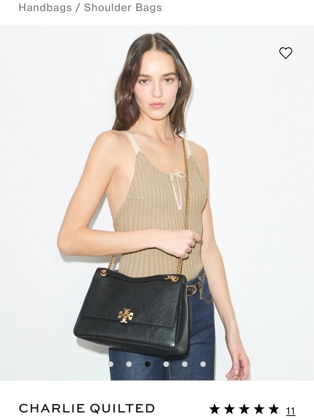 Tory Burch Charlie Quilted Shoulder Bag